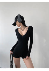 American Style Spice Girl Long - sleeved Pants Women's New Versatile High Waist Slim - fit Slimming Jumpsuit - Zeprah