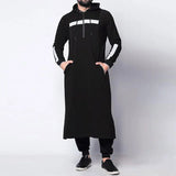Arabic Men's Traditional Muslim Abaya Middle East Islamic Hooded Thobe Robe for Spring - Zeprah