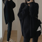 Autumn and Winter Women's Long Korean Style Anti - Pilling Soft Round - Neck Knitwear - Zeprah