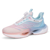 Men Casual Sports Sneakers Breathable Blank Mesh Rotary Knob Running Walking Shoes for Women