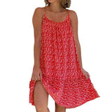 Floral Printed Cami Dress Hot-selling Popular Flared Skirt New Design Simple Dress