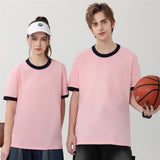 220 Grams Cotton Round Neck Base Shirt Streak Long Sleeve T-shirt Loose-fit Long Sleeve Short Top