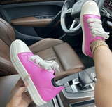 Chaussures Pour Femme New Arrival Leather Trendy Thick Lace Women's Fashion Sneakers