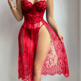 Best-Selling Sexy Lingerie for Women, Sexy Lace Suspender Dress, Pure-Desire Hollow-out Set