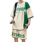 2026 New Men's Short Sleeve T-Shirt & Sports Shorts 2 Piece Set Fashion Trend Printed Tracksuit