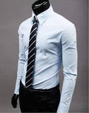 2026 Solid Color Long Sleeve Dress Shirts for Office Men, Classic Fashion Popular Men's Shirts