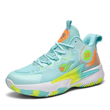 High Top Professional Men Outdoor Sports Sneakers Blank Mesh Breathable Women Kids Basketball Shoes