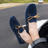 Cowhide Genuine Leather Loafers Driving Casual Leisure Men Moccasin Shoes
