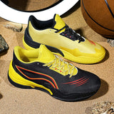 Low Cut Asymmetrical Dual Tone Basketball Sneakers with Breathable Mesh and Responsive EVA Foam Cushioning High Traction Outsole