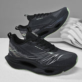 Mens Running Shoes Mint Green Gradient Athletic Sneakers Hollow Out Sole Shock Absorption Lightweight Walking Sport Shoes