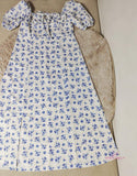 Loose-fit Dress Floral Printed Midi Dress Fashionable A-line Dress