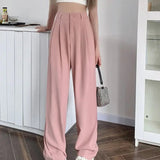 Baggy Wide - Leg Trousers Popular High - waisted Trousers Casual Suit Pants - Zeprah