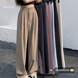 Baggy Wide - Leg Trousers Popular High - waisted Trousers Casual Suit Pants - Zeprah