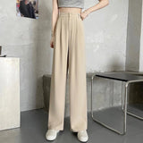 Baggy Wide - Leg Trousers Popular High - waisted Trousers Casual Suit Pants - Zeprah