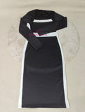 Elegant Chic Square Collar High-Grade Formal Casual Designs Office Long Sleeve Dress for Women
