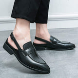Latest Design Pointed Toe Classic Loafers Durable Breathable Summer Men Dress Shoes Sandals