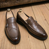 Classic Design Men PU Leather Shoes Monk Strap Wear Resistant Breathable Lining Formal Footwear for Men Office