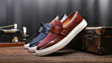 Fashion Style Handmade Top Quality Comfortable Slip on Good Looking Durable Men Faux Suede Penny Loafer Shoes
