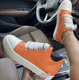 Chaussures Pour Femme New Arrival Leather Trendy Thick Lace Women's Fashion Sneakers