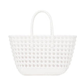 Beach Handbag Women's Waterproof Colorful Hollow for Jelly Woven Basket Easy - to - Wash Crochet Bag Durable Rattan - Zeprah