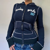 Bespoke Design Women's Tracksuit Retro Y2K Windproof Full Zip Hoodie Set Premium Polyester Lounge Jogger Outfit with Custom Logo - Zeprah