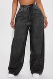Best - Selling High - Waisted Wide - Leg Floor - Length Jeans for Women Korean - Style Loose & Slim - Fitting Trendy Denim Pants - Zeprah