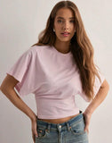 2026 Summer Hot Sale Women Solid Color Ruched Crew Neck Short Sleeve T Shirts, Waist Cinching Slim Fit Casual Tees