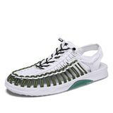 Men's Summer Beach Shoes Sandals Anti Slip Rubber Fashion Leisure Black Red White Mesh Sandals for Men