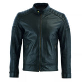 Shoulder Pading Byker Style Leather Jackets