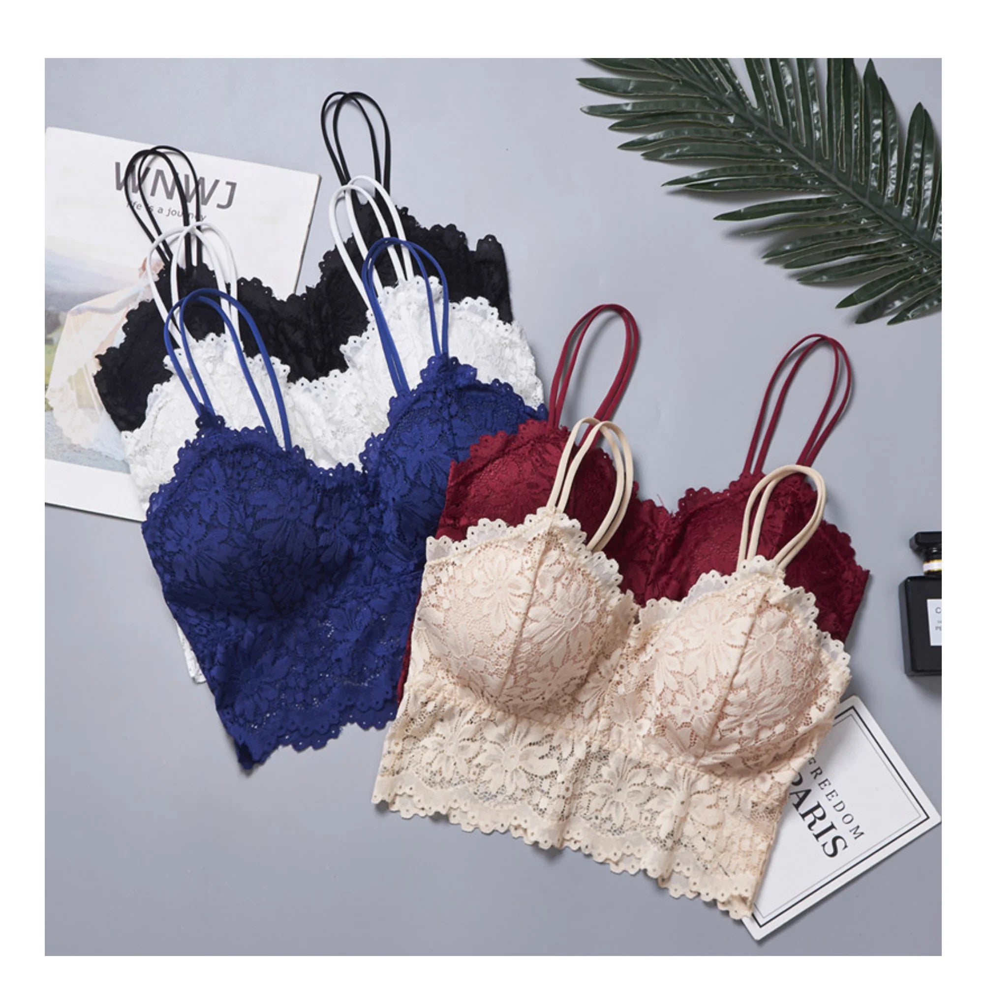 Bra Female No Steel Ring Beautiful Back Girl Camisole With Pad No Trace Large Size Comfortable Gathering Sleep Underwear Set - Zeprah