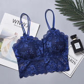 Bra Female No Steel Ring Beautiful Back Girl Camisole With Pad No Trace Large Size Comfortable Gathering Sleep Underwear Set - Zeprah