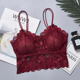 Bra Female No Steel Ring Beautiful Back Girl Camisole With Pad No Trace Large Size Comfortable Gathering Sleep Underwear Set - Zeprah