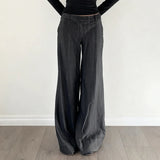 Breathable Canvas Straight Leg Pants Classic Solid Color Summer Mid Waist Flat Front Casual Everyday Essential Woven - Zeprah