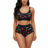 Breathable Summer Two - Piece Knitted Sleepwear - Love Heart Lounge & Sleep Set - Zeprah