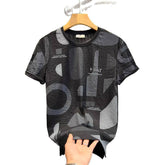Men Lightweight Wrinkle Free T Shirt Big Letter Print Crew Neck Short Sleeve Tee Summer Casual Loose Fit T Shirts for Men