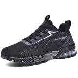 Men's Blank Marathon Running Shoes with Air Cushion Sole for Lightweight Comfort and Breathability