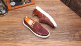 Fashion Style Handmade Top Quality Comfortable Slip on Good Looking Durable Men Faux Suede Penny Loafer Shoes