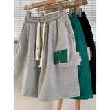 Summer Workout Sports High Waist Shorts Loose Straight-leg Shorts