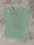 Strap Round Neck Short Sleeve T-shirt Knitted Trendy T-shirt 2025 Summer Slim-fit Tops for Women