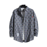 Hot-selling Shirt New Korean Style Men's Plaid Shirt Loose Casual Long Sleeve Loose Top