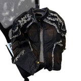Retro Tassel Fringed Three-Dimensional Relief Denim Motorcycle Jacket Design Sense Jacket