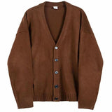Men Knit Cardigan Oversized Loose Button Down Waffle Knit Sweater Coat Casual Daily Street Outerwear