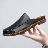 Summer Comfortable Durable Full Grain Leather Sandals Hot Selling Good Quality Original Cowhide Leather Slippers