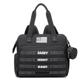 Camo Black Diaper Backpack for Dad and Mom, Father's Bag for Hospital with DADDY BAG Imprint, Baby Care Diaper Backpack - Zeprah