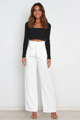 Casual Comfortable Trousers Wide Leg Ladies Work Suit Pants - Zeprah
