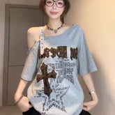 Casual Women's T-shirts Popular New Design Short Sleeve Top Versatile Tops for Women - Zeprah
