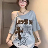 Casual Women's T-shirts Popular New Design Short Sleeve Top Versatile Tops for Women - Zeprah