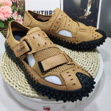 Coolest Design Fashion Comfortable Pure Leather Sandals Summer Outdoor Men Casual Shoes Sandals