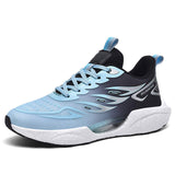 Breathable Gradient Color Flame Pattern Athletic Shoes with Ergonomic Arch Support for Men Women Sports Casual Wear