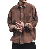Men's Long-sleeved Top Spring and Autumn Japanese Style Popular Brand Casual Loose All-match Corduroy Shirt
